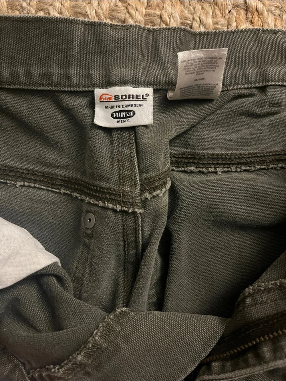 Sorel Men's Olive Green Cargo Pants, 34x30